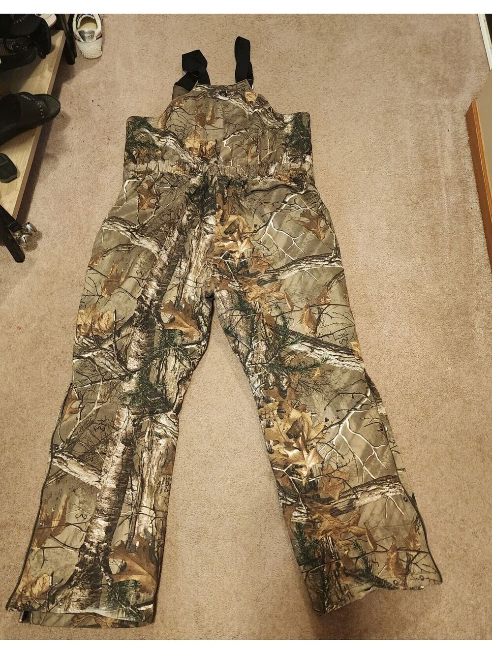Gander Mountain Men’s XL Insulated Camo Hunting Bib Overalls Zip Legs